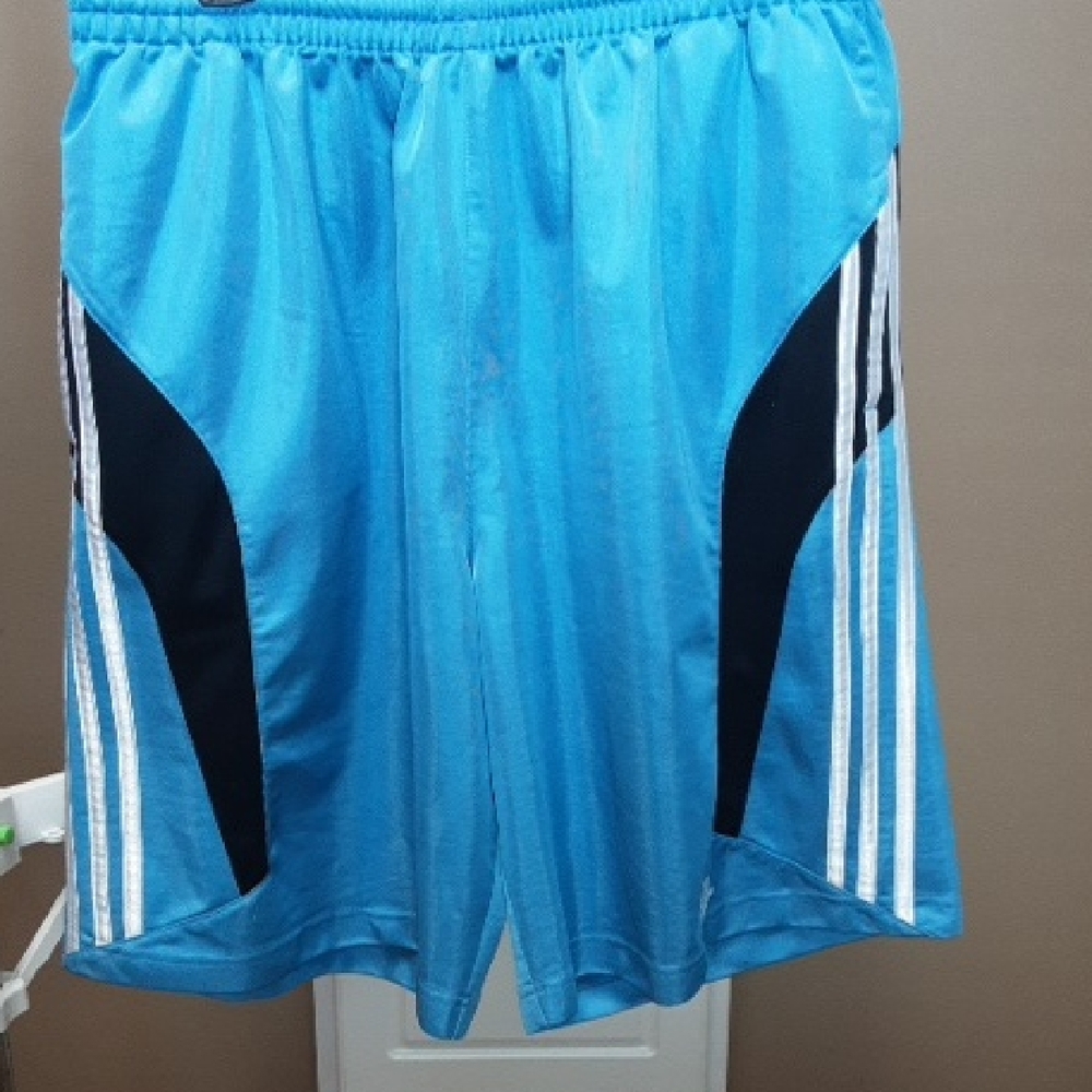 Adidas Black and Blue Sports Shorts